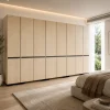 Dressing 16 portes décor chêne et anthracite 360 cm BYRON