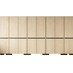 Dressing 16 portes décor chêne et anthracite 360 cm BYRON