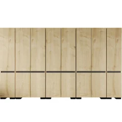 Dressing 16 portes décor chêne et anthracite 360 cm BYRON