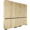 Dressing 10 portes décor chêne et anthracite 225 cm BYRON