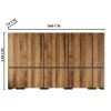 Dressing 16 portes décor noyer et anthracite 360 cm BYRON