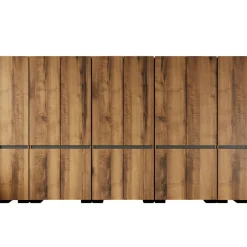Dressing 16 portes décor noyer et anthracite 360 cm BYRON