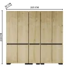 Dressing 10 portes 2 tringles décor chêne et anthracite 225 cm BYRON