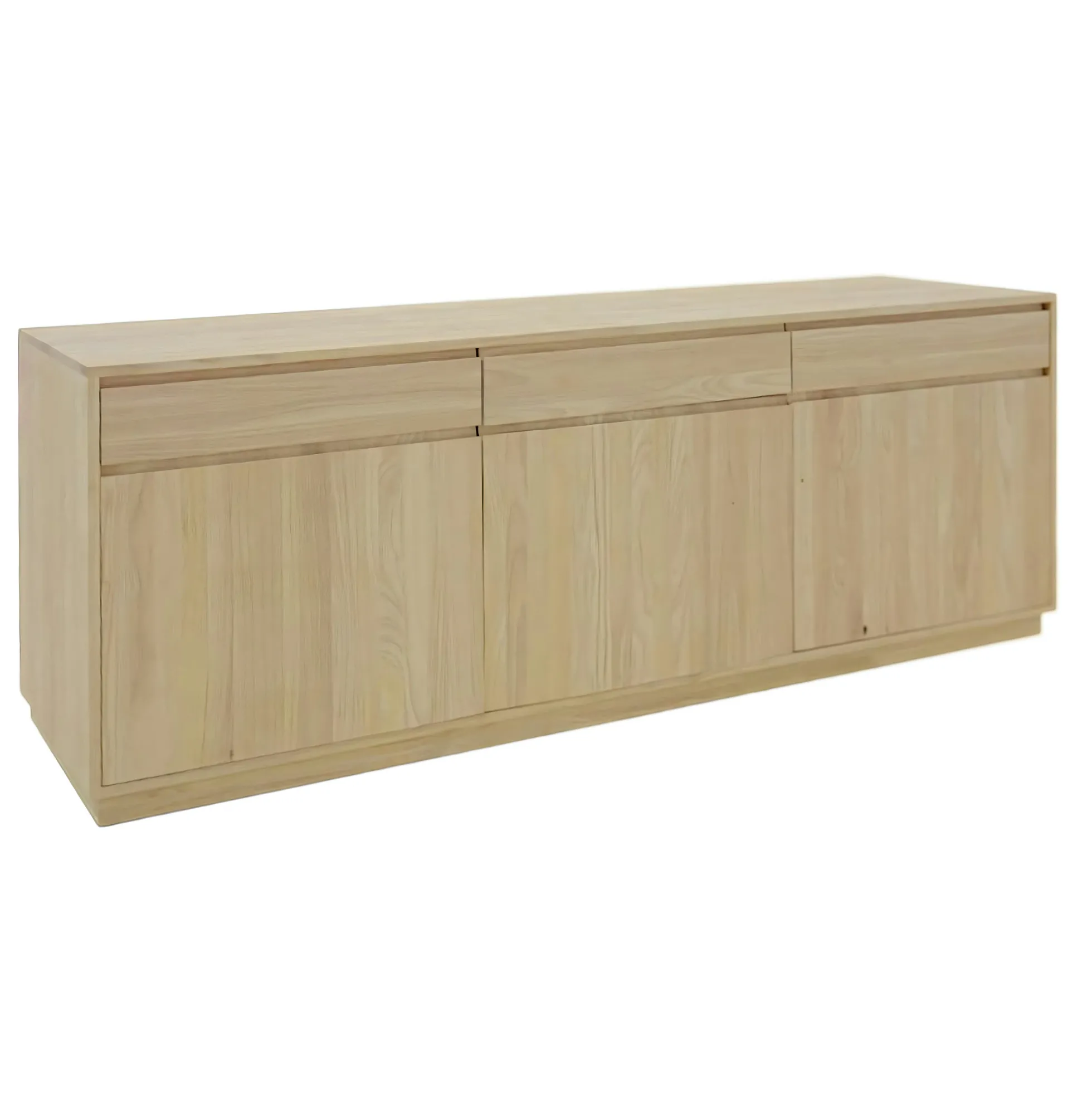 Enfilade / Buffet long Hévéa 3 portes, 3 tiroirs 213x45x81cm BALTIC