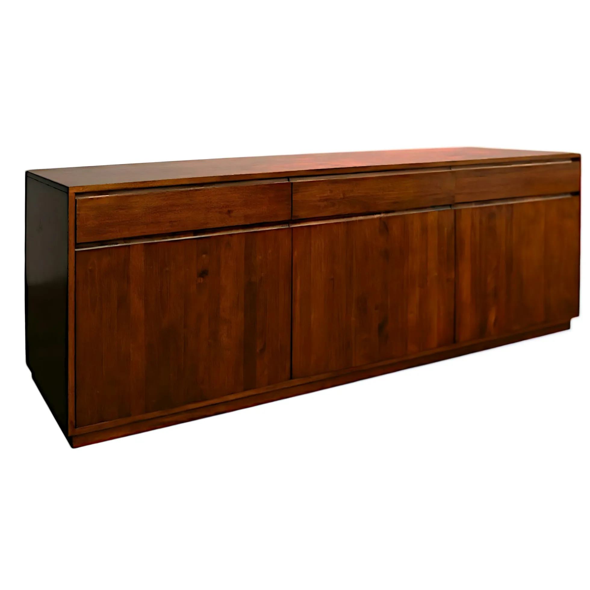 Enfilade / Buffet long Hévéa 3 portes, 3 tiroirs 213x45x81cm BALTIC