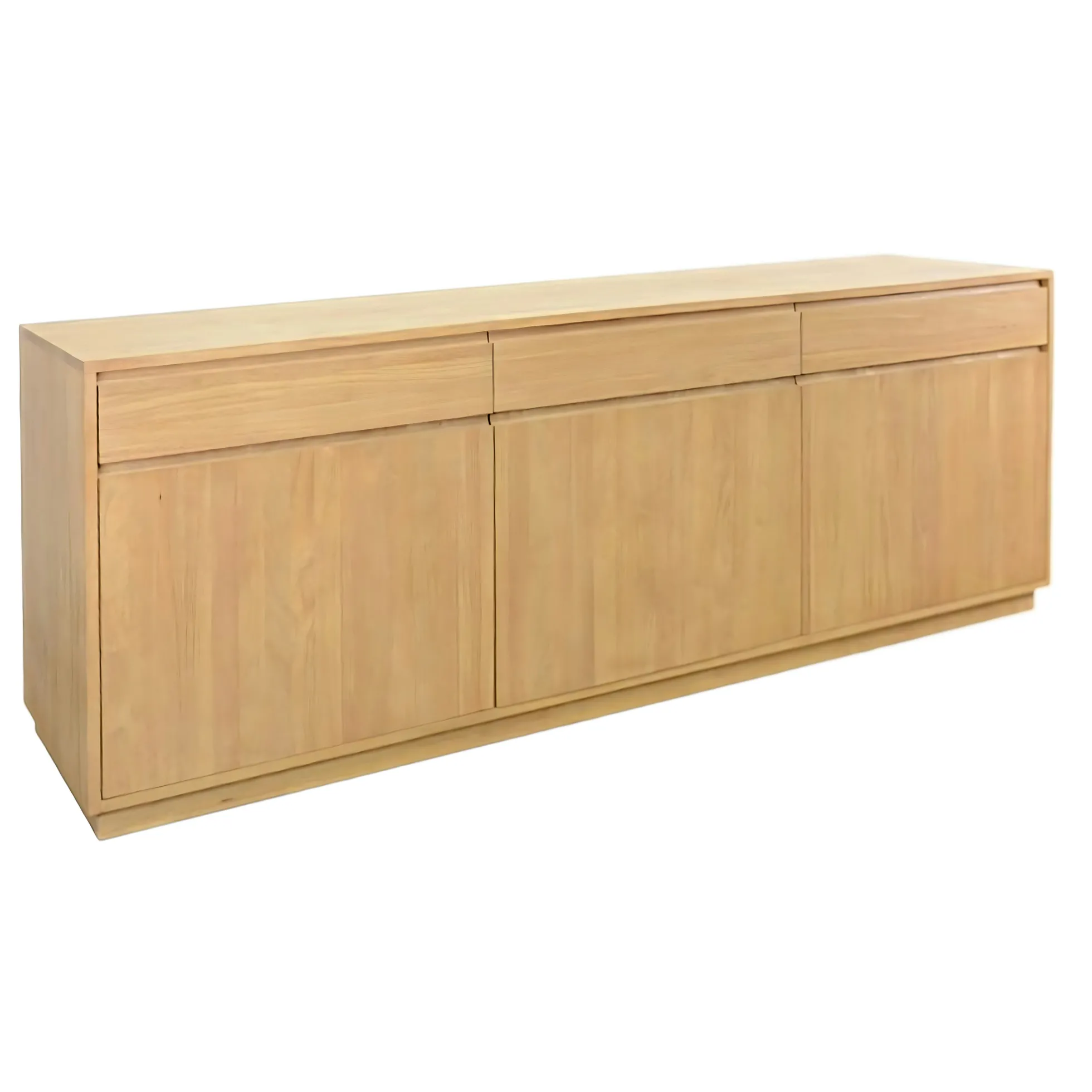 Enfilade / Buffet long Hévéa 3 portes, 3 tiroirs 213x45x81cm BALTIC