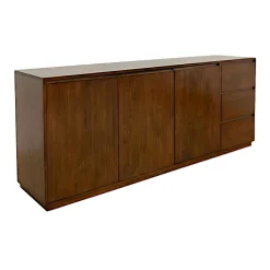 Enfilade / Buffet long Hévéa 3 portes, 3 tiroirs 220x50x90cm BALTIC