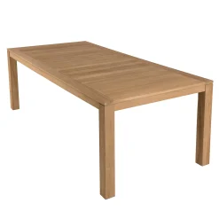 Ensemble de jardin extérieur grande table rectangle en teck 6 chaises ALERIA