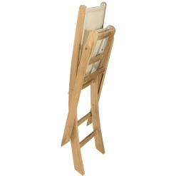 Ensemble de jardin extérieur table rectangle en teck 6 chaises ALERIA