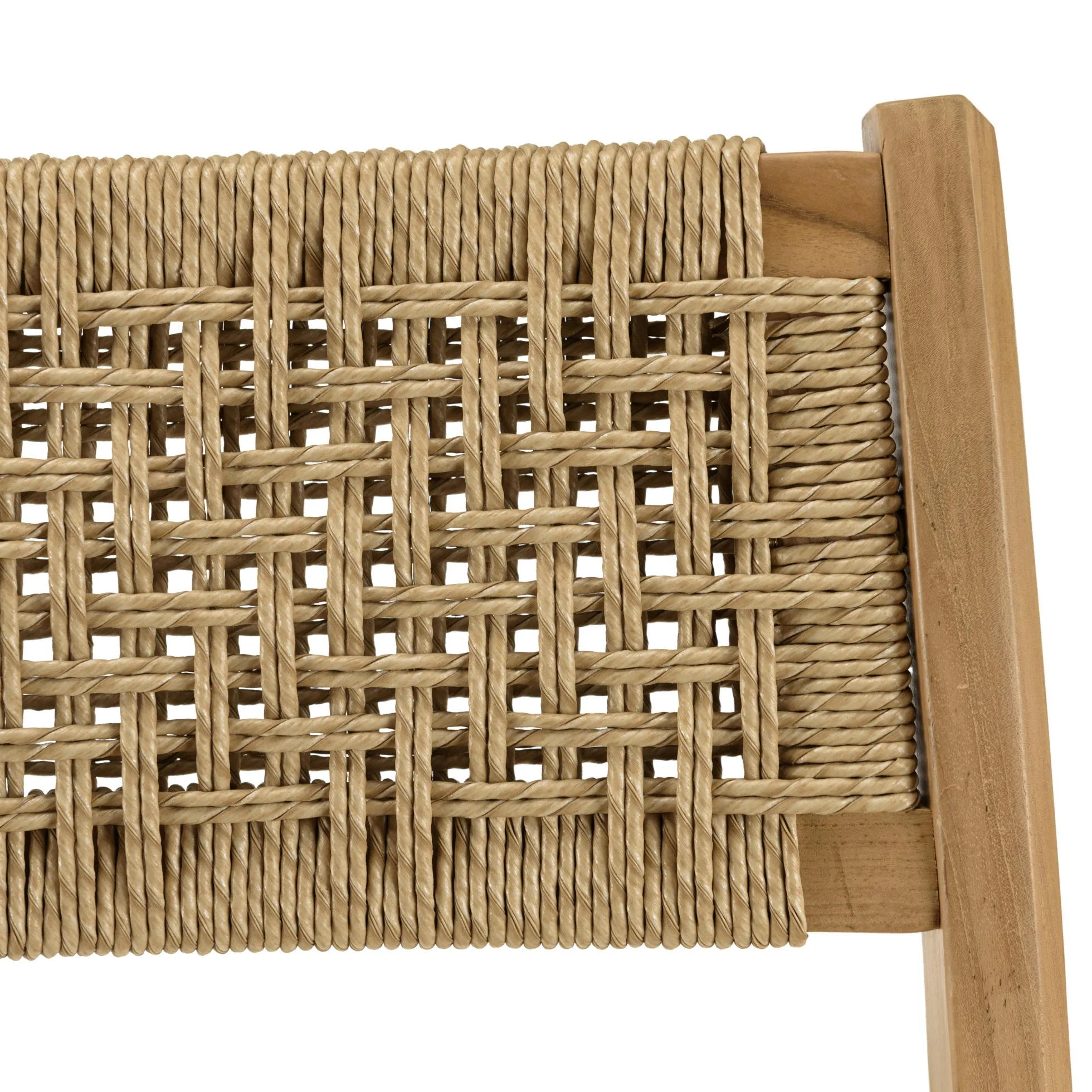 Ensemble de jardin Table carrée 110 cm 4 chaisesrotin synthétique LUMIO
