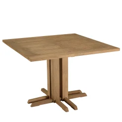 Ensemble de jardin Table carrée 110 cm 4 chaisesrotin synthétique LUMIO
