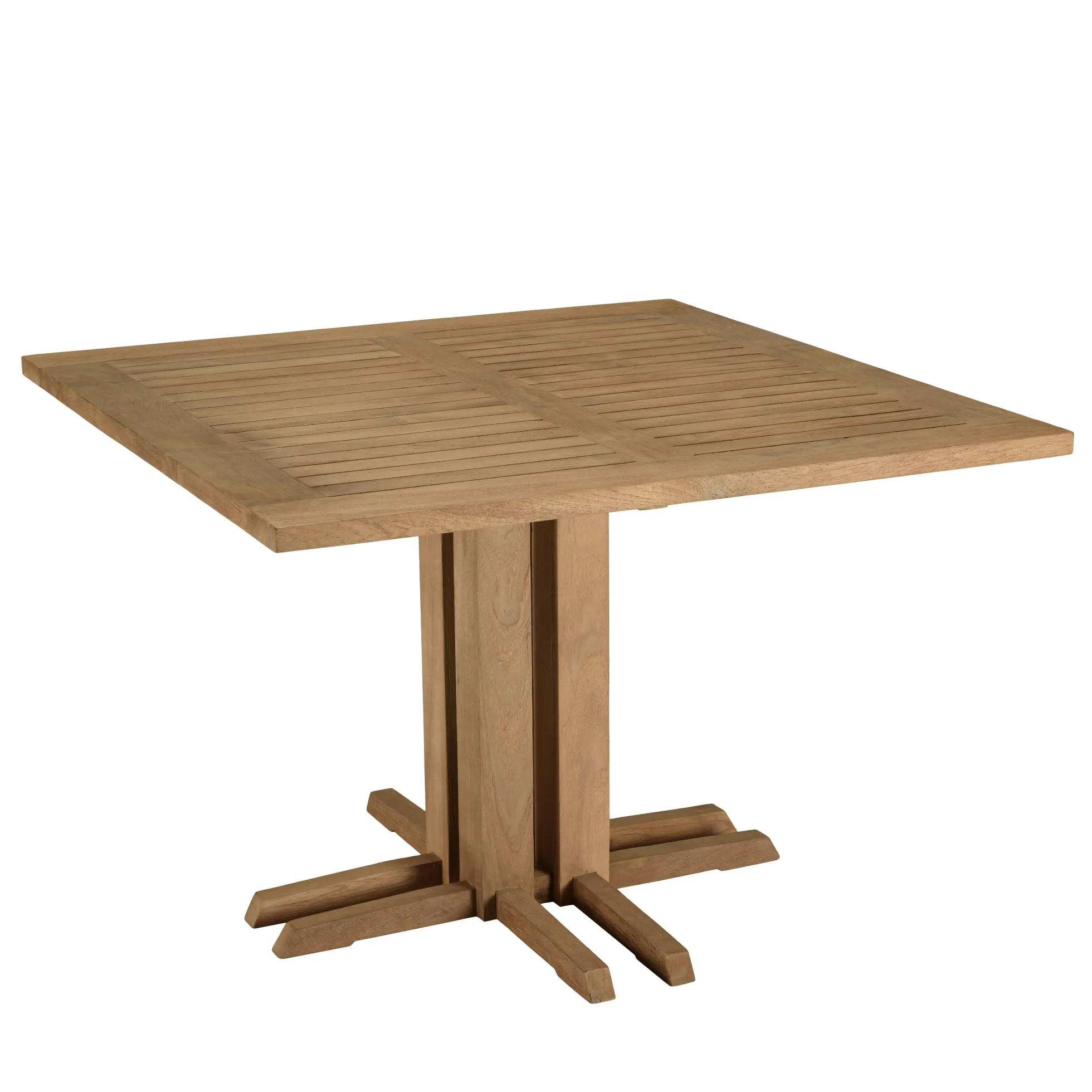 Ensemble de jardin Table carrée 110 cm 4 chaisesrotin synthétique LUMIO