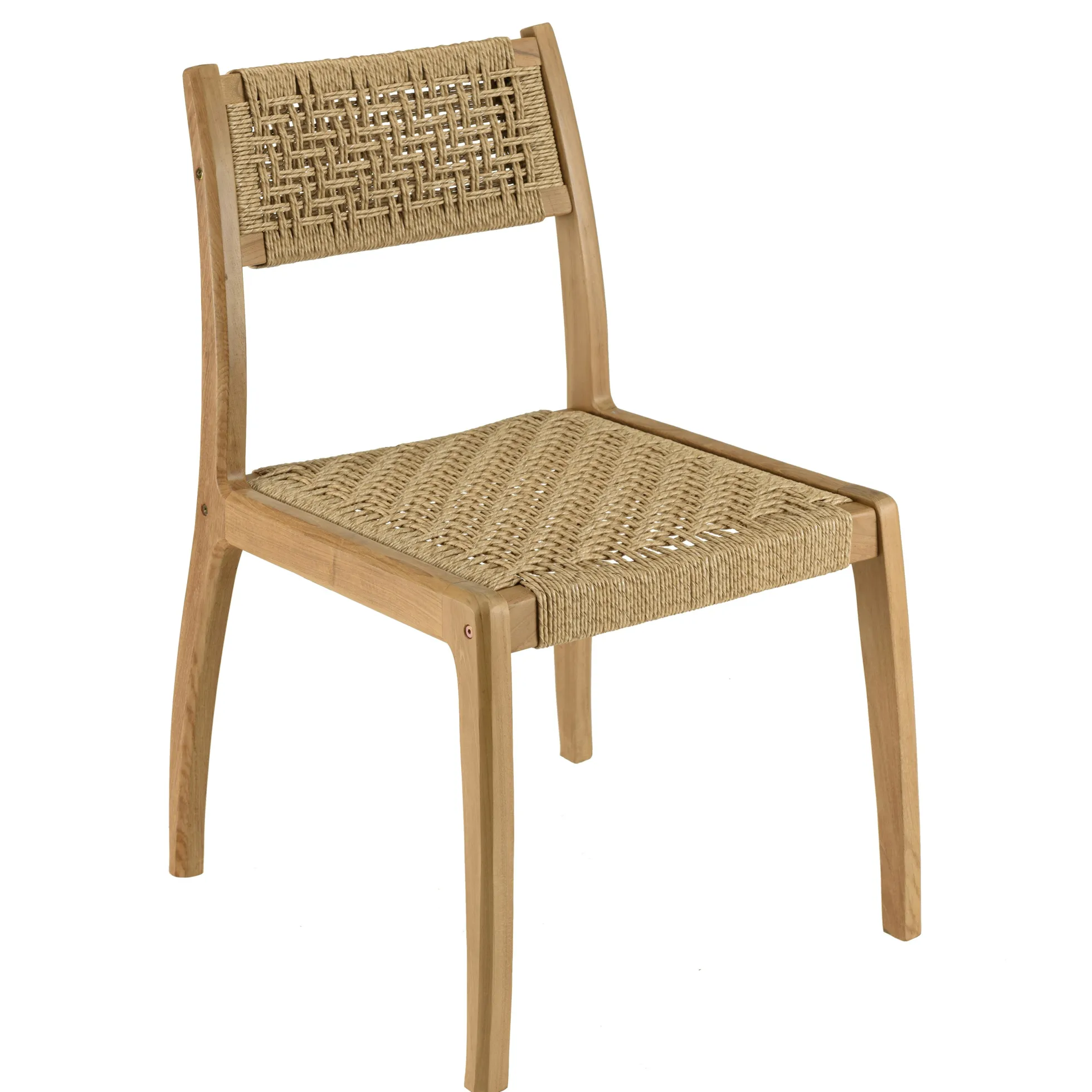 Ensemble de jardin Table carrée 110 cm 4 chaisesrotin synthétique LUMIO