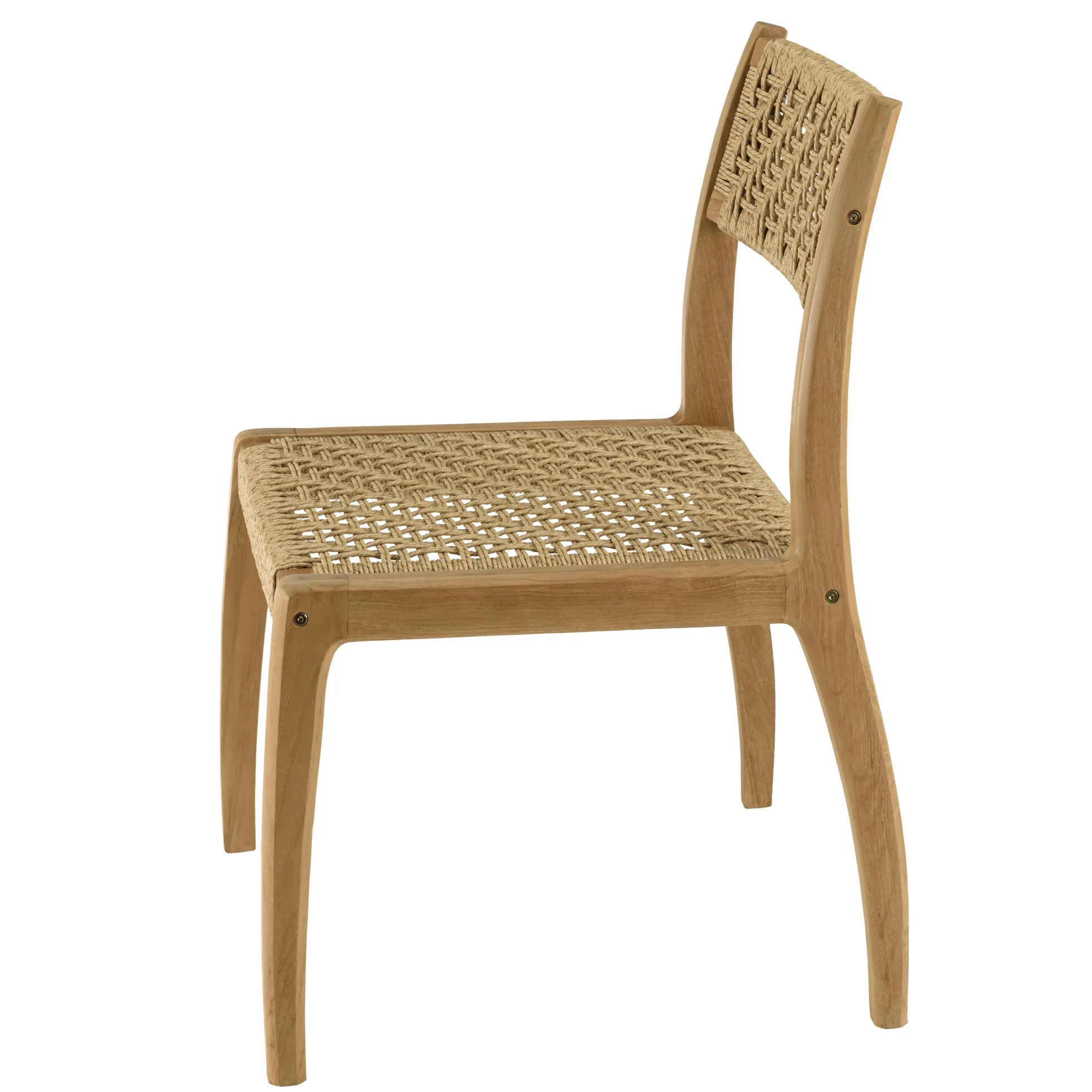 Ensemble de jardin table pieds en V et 6 chaises en rotin synthétique LUMIO