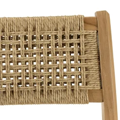 Ensemble de jardin table pieds en V et 6 chaises en rotin synthétique LUMIO