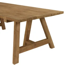 Ensemble de jardin table pieds en H et 6 chaises en rotin synthétique LUMIO
