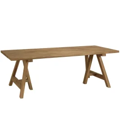 Ensemble de jardin table pieds en H et 6 chaises en rotin synthétique LUMIO
