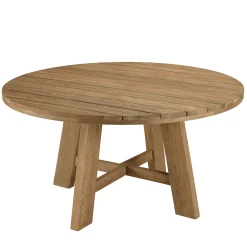 Ensemble de jardin Table ronde 150 cm 6 chaisesrotin synthétique LUMIO