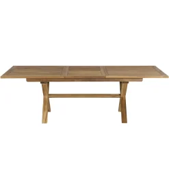 Ensemble de repas de jardin en teck table extensible et 8 chaises ALERIA