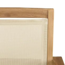 Ensemble de repas extérieur en teck pieds en X 6 fauteuils ALERIA