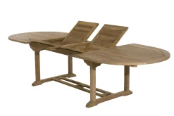 Ensemble de repas extérieur, table en teck extensible 8 chaises ALERIA