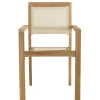 Ensemble de repas extérieur, table en teck extensible 8 fauteuils ALERIA