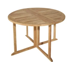 Ensemble de repas extérieur table ronde 4 chaises ALERIA