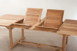 Ensemble de repas table rectangulaire 8 chaises en teck ALERIA