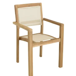 Ensemble de repas table rectangulaire 8 fauteuils en teck ALERIA