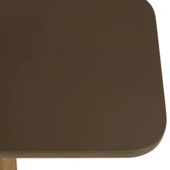 Ensemble table 240 cm et bancs effet béton marron pieds en bois d'acacia CALVI