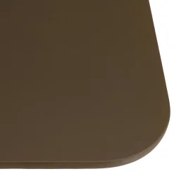 Ensemble table 240 cm et bancs effet béton marron pieds en bois d'acacia CALVI