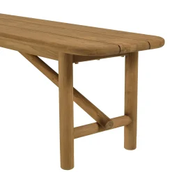 Ensemble table et bancs en teck recyclé ORIA