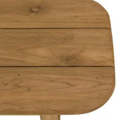 Ensemble table et bancs en teck recyclé ORIA