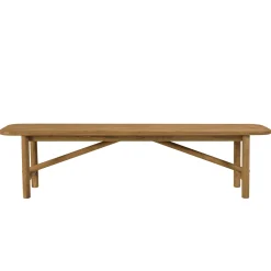 Ensemble table et bancs en teck recyclé ORIA