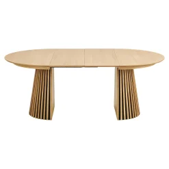 Ensemble table et chaises beige bouclette (lot de 9 pièces) AMSTERDAM