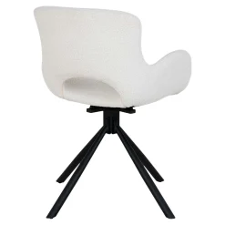 Ensemble table et chaises bouclette blanche (lot de 7 pièces) SAVONE