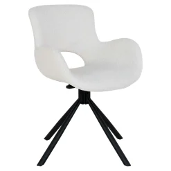 Ensemble table et chaises bouclette blanche (lot de 7 pièces) SAVONE