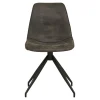 Ensemble table et chaises grises microfibre (lot de 5 pièces) BERLIN