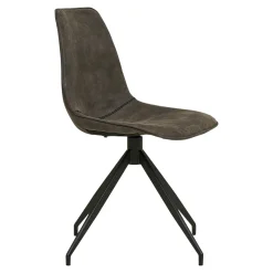 Ensemble table et chaises grises microfibre (lot de 5 pièces) BERLIN