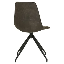 Ensemble table et chaises grises microfibre (lot de 5 pièces) BERLIN