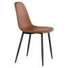 Ensemble table et chaises marron microfibre (lot de 5 pièces) SAVONE