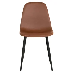 Ensemble table et chaises marron microfibre (lot de 5 pièces) SAVONE