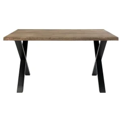 Ensemble table et chaises marron microfibre (lot de 5 pièces) SAVONE