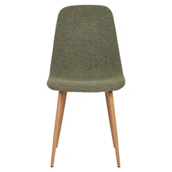 Ensemble table et chaises vertes bouclettes (lot de 9 pièces) AMSTERDAM