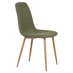Ensemble table et chaises vertes bouclettes (lot de 9 pièces) AMSTERDAM