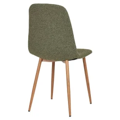 Ensemble table et chaises vertes bouclettes (lot de 9 pièces) AMSTERDAM