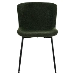 Ensemble table et chaises vertes bouclette (lot de 5 pièces) AMSTERDAM