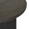 Ens. table ovale décor bois foncé + 6 chaises vertes MATERA