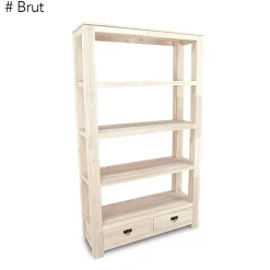 Etagère bibliothèque bois hévéa 110x190cm HELENA