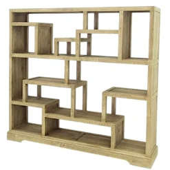 Etagère bibliothèque destructurée hévéa 164x150cm MAORI